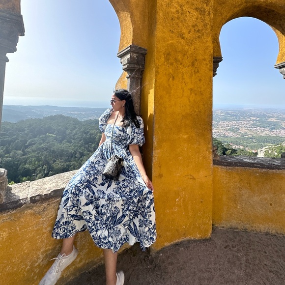 Abercrombie Emerson Puff sleeve midi dress - Picture 2 of 7